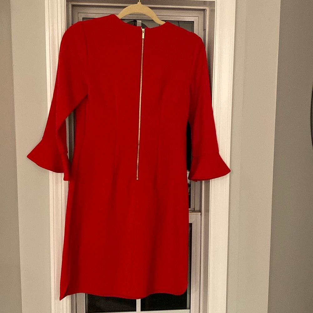 Ann Taylor red knee length dress